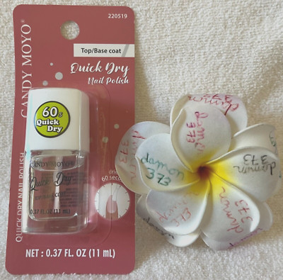 CANDY MOYO Top/Base Coat QUICK DRY Nail Polish~~~0.37 FL OZ~~~NEW/SEALED