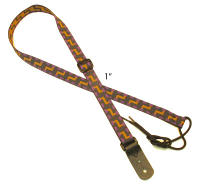 Legacystraps 1'' Mandolin Strap Ukulele Strap *CLOSEOUT* Steps Tan/Black