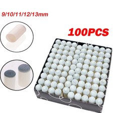100Pcs/set 9-13mm Replacements of Pool Billiard Slip On Pool Cue Stick Tips USA