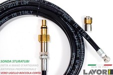 SONDA STURATUBI PER IDROPULITRICE LAVOR E FASA BOCCOLA CORTA UGELLO ROTANTE 6MT