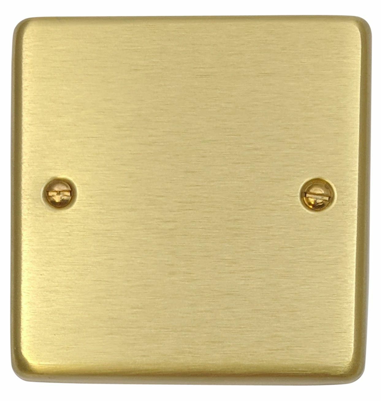 G&H CSB31 Standard Plate Satin Brushed Brass 1 Gang Single Blank Plate
