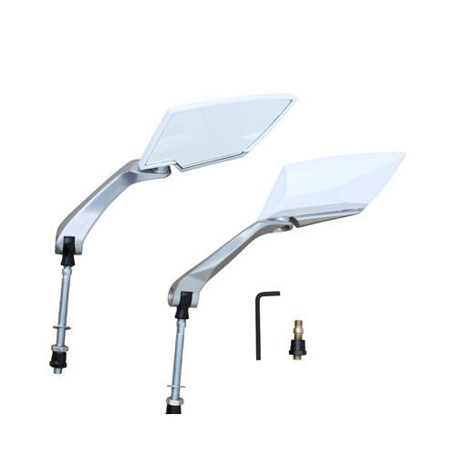 Rétroviseur Replay X-Run 2 blanc tige 90mm idéal pour se faufiler en ville