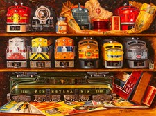 Master Pieces 1000 pc LIONEL TRAIN "Well Stocked Shelves" Jigsaw         NEW 