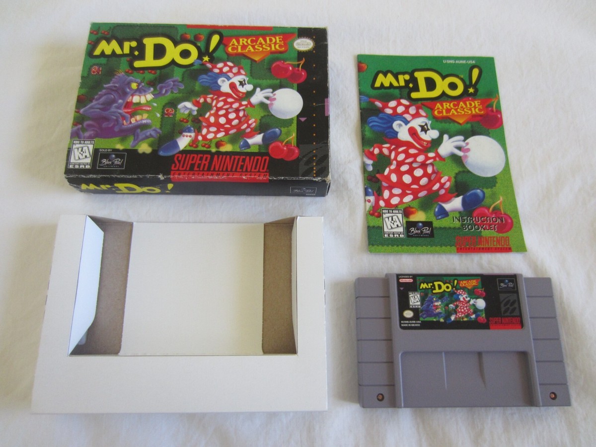 Mr. Do! (SNES) Super Nintendo CIB Complete Black Pearl 1996 Box is
