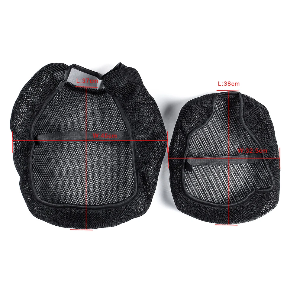 Par de fundas de asiento de moto transpirables rejilla de refrigeración almohadilla para BMW R1200GS 2006-2012 Foto 2 de 4