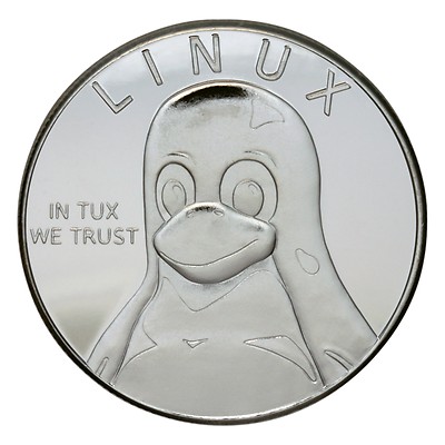 Debian/Linux Silver-plated Bronze Collector Coin | eBay