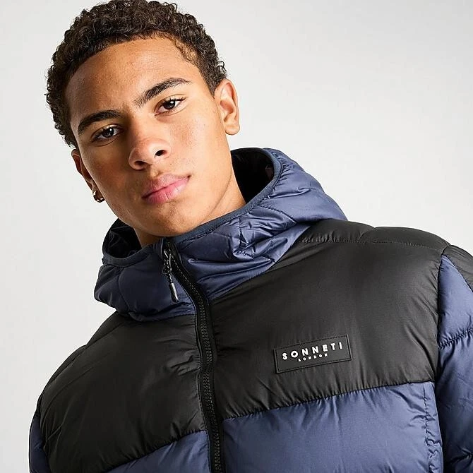 Sonneti Blast Mens Puffer Jacket SNM13170 135Navy Black M NWT - product detail image 5