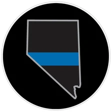 Law Enforcement Thin Blue Line Nevada State Bumper Sticker Military Decal 5"