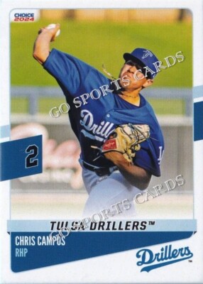 2024 Tulsa Drillers Chris Campos RC Rookie Dodgers Minor League