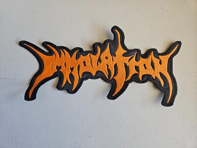 IMMOLATION, SEW ON ORANGE EMBROIDERED LARGE BACK PATCH