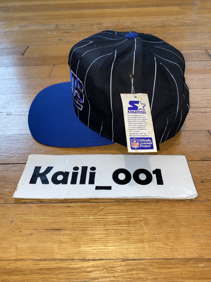 【NFL/新品】ストライプキャップ(ニューヨークジャイアンツ)a【Starter/スターター】'90sVintageDeadstockSnapback VTG New York Giants SNAP BACK HAT Starter NFL Pinstripe B | eBay