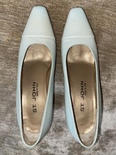 St. John Vintage Size 7.5 B Pistachio Pump White Details Made In Italy