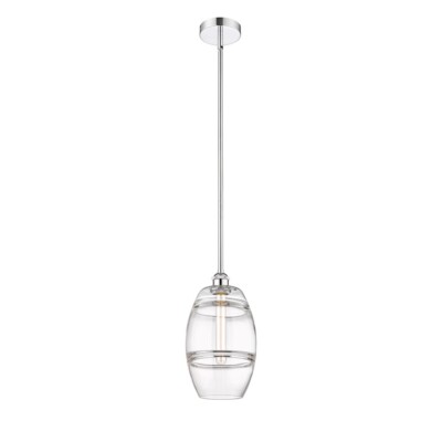 Innovations 616-1S Vaz 1Lt 8'' Stem Mini Pendant, CH/Clear - 616-1S-PC-G557-8CL