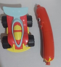 2 kids' toys, boy girl toys, plastic race car silly sausage toy