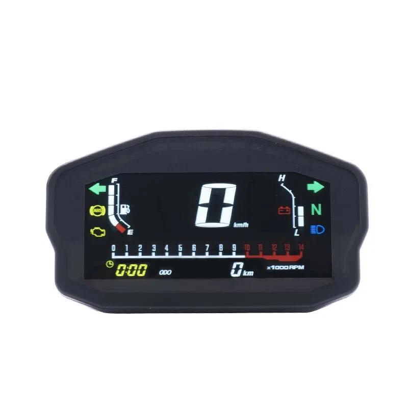 Motorcycle Adjustable Speedometer Dashboard LEd Waterproof Temperature Gauge Kit - Image 2 of 4