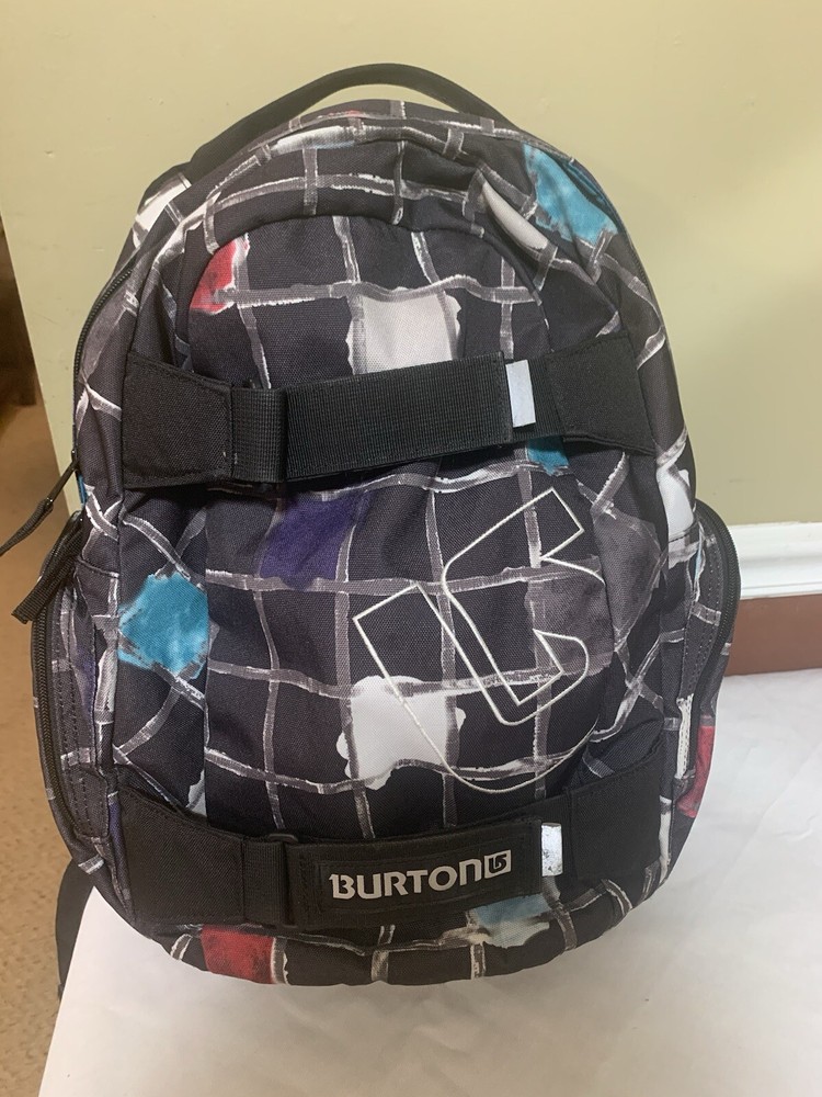 BURTON Backpack Laptop Bag w/ Board Straps Colorful