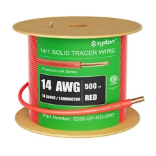 Syston 14 AWG Copper Tracer Wire Direct Burial for Underground Pipe-500ft 1000ft