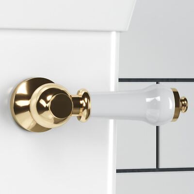 ENKI Z24 Luxus Gold Spülgriff Toilettenhebel traditionelle Zisterne Tank Keramik