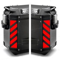 2 Reflektierende Streifen Fluo Rot Kompatibel Mit Givi Trekker Outback 48 37