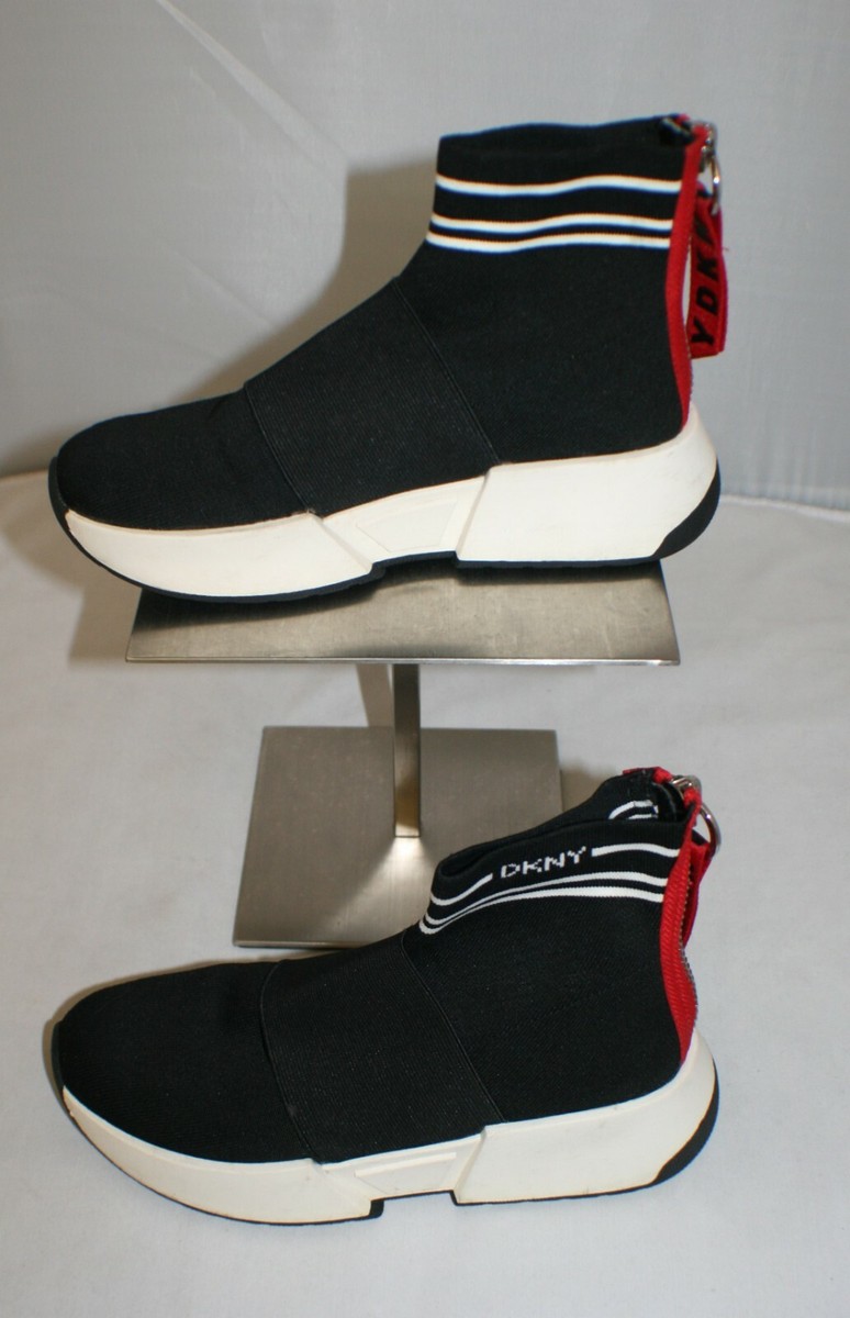 Donna Karan - 【nnnnn】 DKNY Donna Karan Women's Zip Back Logo High Top Sock Black