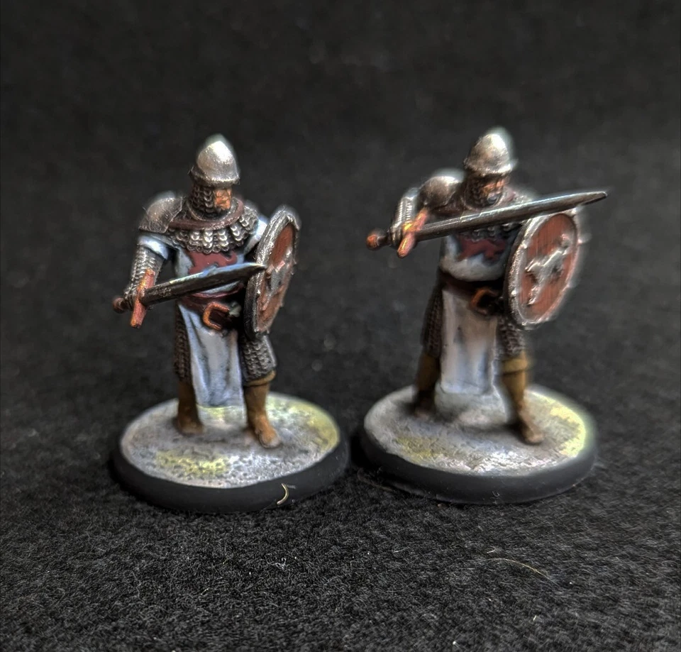 Miniaturas profesionales pintadas de caballeros humanos guardias de la ciudad Dnd mazmorras y dragones RPG Foto 2 de 4