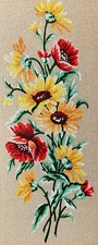 Needlepoint tapestry painted canvas 18.627 - Flowers. 12"x24" GobelinL