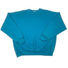90s blank crewneck blue tultex XL made in USA