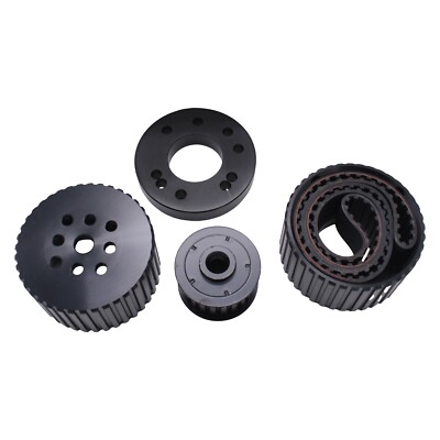 Black Billet Aluminum Gilmer Belt Drive Pulley Kit For Big Block BBM 383 440