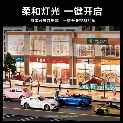 1:64 Diorama City Commercial Street LED Lighting Building Model Miniature Scene - Picture 5 of 14