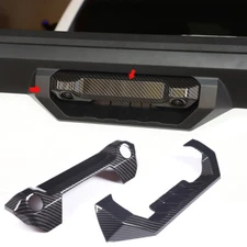 2pcs Carbon Fiber ABS Rear Door Tailgate Handle Decor Trim Cover For Tundra 2022