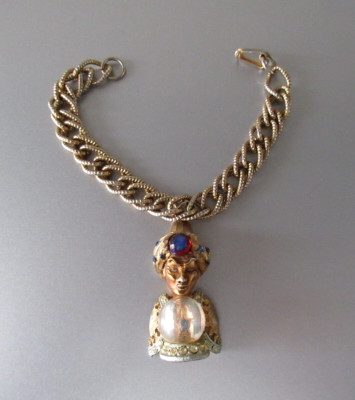 Vintage Armband HAR GENIE ALADDIN CHARM 1950 USA Marke HAR