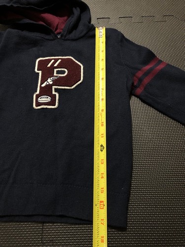 Youth Polo Ralph Lauren Letterman Logo Pullover Hoodie Size 7 - Picture 5 of 7