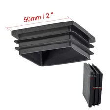 (12pcs) 2″ Square Tubing Plastic Plug,2 Inch End Cap 2″x2″ 2x2 Fence Post Black
