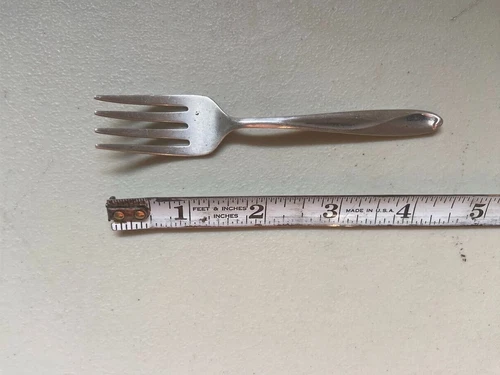 Vintage Reed & Barton 1954 Sterling Silver Sculpture Child Infant Baby Fork