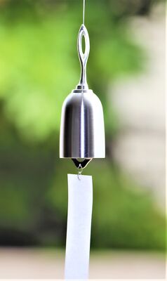 Furin Japanese Wind Bell Chime Takaoka metal craftBrass ,Silver
