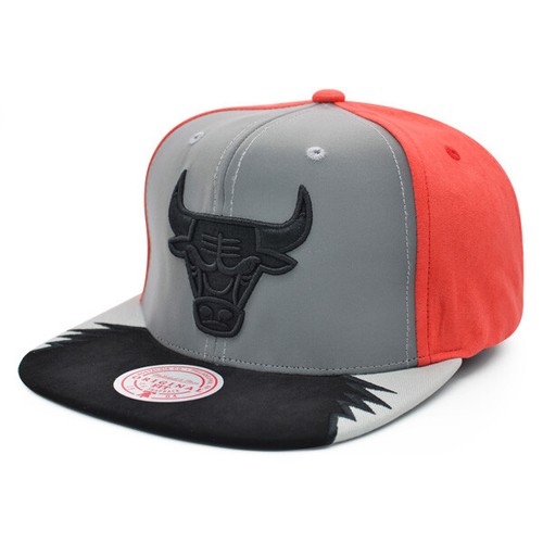 Chicago Bulls Mitchell \u0026 Ness Air Jordan IL GIORNO 5 Snapback Cappello-Pesca/Argento/Nero  | eBay