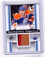 13-14 2013-14 SP GAME USED JORDAN EBERLE 3 COLORS FABRICS JERSEY AF-JE OILERS
