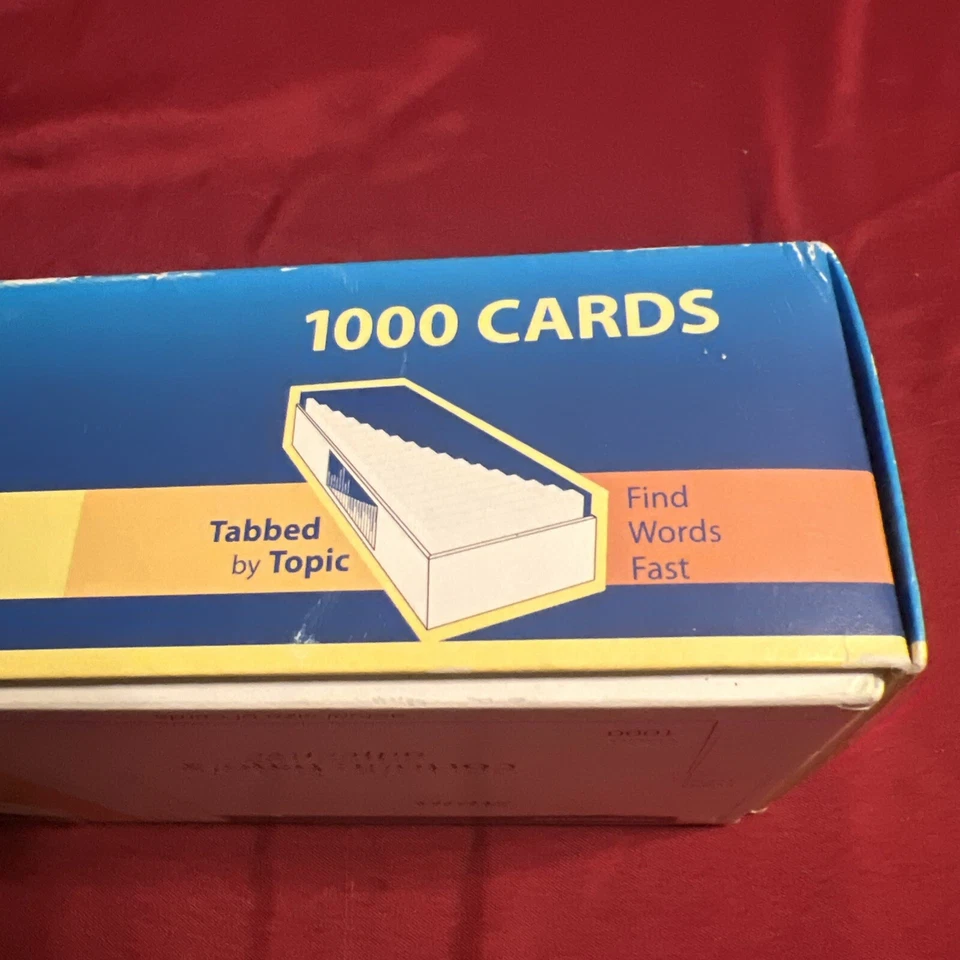 SPANISH VOCABULARY FLASH CARDS  Quick Study Tabbed By Topic 1000 Cards - Image 2 of 4