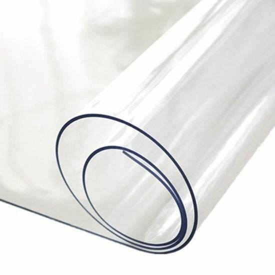 Nappe transparente rectangulaire 140x100 cm en PVC imperméable de 1.5 mm d'épaisseur