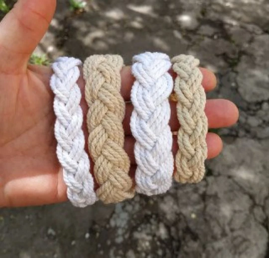 Turk's head shop knot rope bracelets