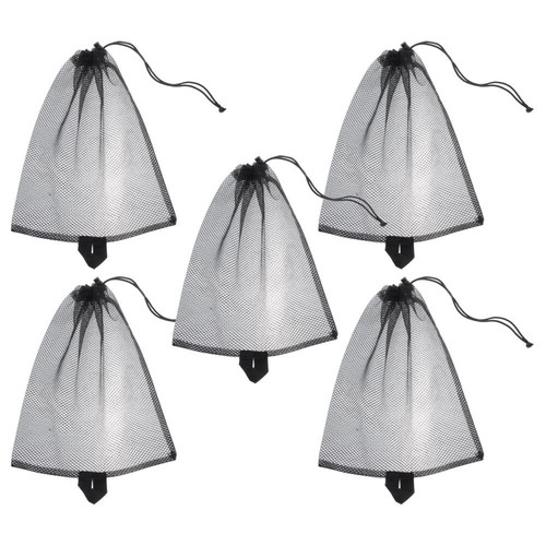 5pcs acheter Portable Travel Net Bags with Drawstring Mesh Polyester Storage Bag Net Bag