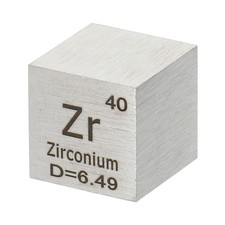 Zirconium Cube,10mm Zr Density Cube High Density Element Cube Unique Metal Cube