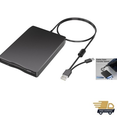 Durable 3.5'' USB Floppy Reader - Lightweight and Versatile for Windows & Mac