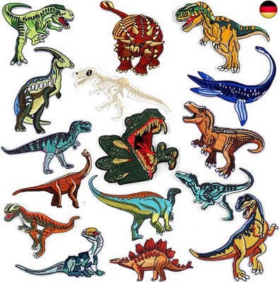 MWOOT Bügelflicken Kinder, 16 Stück Patches Sticker Patches zum Aufbügeln Di