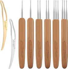 Dreadlock H&auml;kelnadel Set 8-tlg. f&uuml;r Z&ouml;pfe Extensions Per&uuml;cken ergonomisch