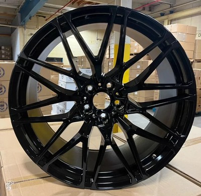22'' GLOSS BLACK STAGGERED WHEELS RIMS FIT BMW X5 X5M E70 F15 X6 E71 F16 5X120