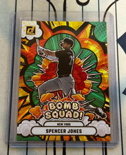SPENCER JONES 2025 Panini Donruss ⚾ BOMB SQUAD GREEN LASER #2 Yankees QTY 🔥