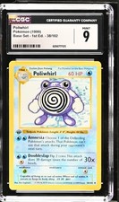 CGC 9 MINT Poliwhirl 38/102 Base Set 1st Edition Shadowless Pokemon Card