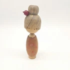 25.5cm Vintage Japanese Creative KOKESHI Doll – Hand-Painted by FUJIKO KOF624
