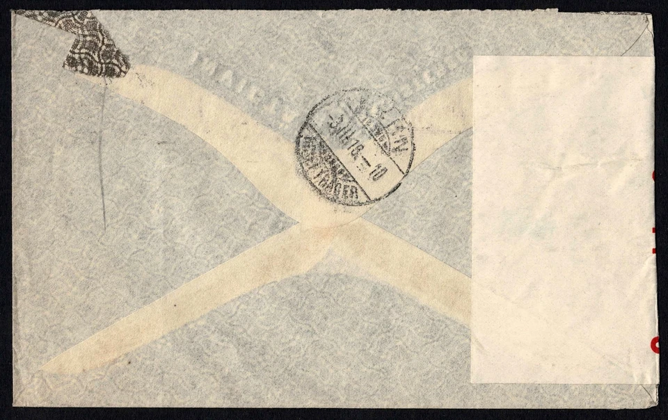 Australia 1918 WW1 Cover, Adelaide to Switzerland, Censored, Redirected Bern - Image 3 of 3